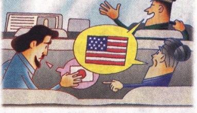 Comic strip illustrating cultural confusion